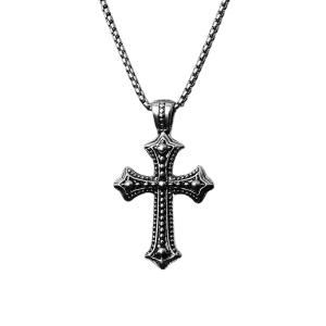 "Gothic Camo Cross Necklace"