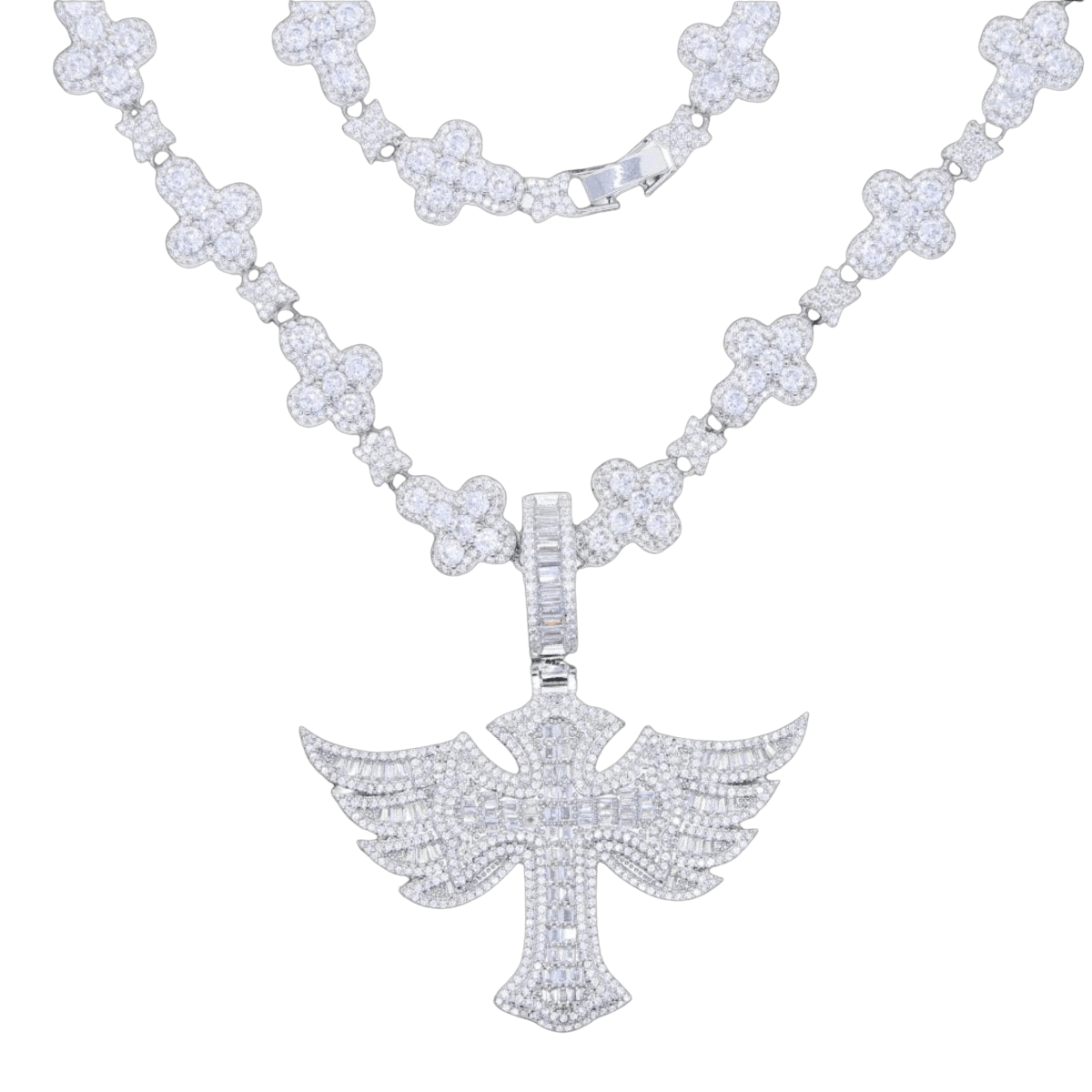 Winged Angel Zircon Diamond Necklace - Image 4